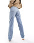 Фото #6 товара NA-KD straight leg high wasit jean in light blue