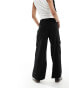 Фото #5 товара JDY Petite loose fit cargo trousers in black