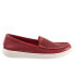 Фото #1 товара Trotters Audrey T2211-601 Womens Red Leather Slip On Loafer Flats Shoes 8