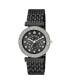 Фото #1 товара Часы и аксессуары Bob Mackie Наручные часы с двойной кристальной гранью Constellation Dial на черном металлическом браслете 34 мм