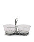 Фото #2 товара Dip, Nut, Sauce, Condiment Bowl Double Removable Glass Bowl with Solid Pewter Rustic Antler Handle