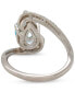 ფოტო #4 პროდუქტის Sky Blue Topaz (3 ct. t.w.) & White Topaz Accent Swirl Statement Ring in Sterling Silver