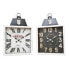 Фото #1 товара Настенное часы DKD Home Decor 60 x 6 x 89 cm Стеклянный Чёрный Белый Железо традиционный Деревянный MDF (2 штук)