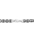 ფოტო #5 პროდუქტის Men's Mariner Link Chain Bracelet in Sterling Silver & Black Rhodium-Plate