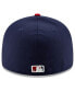 Фото #3 товара Men's White and Navy Washington Nationals Alternate 2020 Authentic Collection On-Field Low Profile Fitted Hat