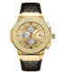 ფოტო #2 პროდუქტის Men's Saxon Diamond (1/6 ct.t.w.) 18k Gold Plated Stainless Steel Watch