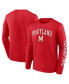 Фото #1 товара Men's Red Maryland Terrapins Distressed Arch Over Logo Long Sleeve T-shirt
