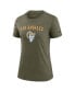 ფოტო #2 პროდუქტის Women's Olive Los Angeles Rams 2022 Salute To Service Legend T-shirt