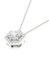 Фото #5 товара Diamond Hexagon Halo Pendant Necklace (3/8 ct. t.w.) in 14k White Gold, 16" + 2" extender