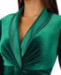 ფოტო #3 პროდუქტის Women's Velvet Twist-Front Tuxedo Dress