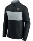 Фото #2 товара Men's Black and Silver Las Vegas Raiders Block Party Quarter-Zip Jacket