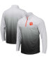 Фото #2 товара Men's Gray Clemson Tigers Magic Team Logo Quarter-Zip Jacket