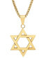 ფოტო #2 პროდუქტის Men's 18k Gold-Plated Stainless Steel Star of David 24" Pendant Necklace