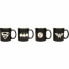 Set of Mugs SD Toys Universo DC Black (4 Pieces)