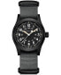 ფოტო #1 პროდუქტის Unisex Swiss Mechanical Khaki Field Black Nato Strap Watch 38mm