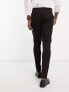 ASOS DESIGN skinny suit trousers in burgundy check