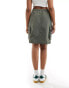 Фото #2 товара Sixth June cargo mid legnth skirt in khaki