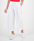 ფოტო #1 პროდუქტის Women's Drawstring Cropped Cargo Pants