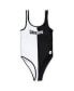 Women's Black, White Pittsburgh Steelers Last Stand One-Piece Swimsuit