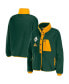 Women's Green Green Bay Packers Polar Fleece Raglan Full-Snap Jacket