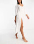 Фото #1 товара IIsla & Bird ruffle long sleeve beach summer dress in white