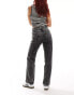 Фото #5 товара Monki Aimo mid waist straight leg jeans in acid black