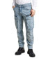ფოტო #1 პროდუქტის Men's Tapered-Fit Rovic Zip Moto Jeans