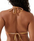 Фото #2 товара Women's Glitter Ombre Slider Triangle Bikini Top