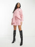 I Saw It First oversized pocket detail shirt co-ord in pink