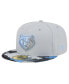 ფოტო #1 პროდუქტის Men's Gray Memphis Grizzlies Active Color Camo Visor 59FIFTY Fitted Hat