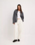 Фото #2 товара NA-KD jersey bomber jacket in grey melange