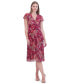 ფოტო #1 პროდუქტის Petite Paisley-Print Ruched Midi Dress