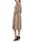 Фото #4 товара Women's Print Long Sleeve Pleated Midi Dress