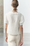 Фото #11 товара Блуза в романтическом стиле из смесового льна — zw collection ZARA