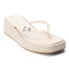 Фото #2 товара COCONUTS by Matisse Owen Platform Thongs Womens Off White Casual Sandals OWEN-1
