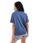 Vero Moda t-shirt with 'BALANCE' motif in petrol blue Голубой, XS - EU 34 - фото #3