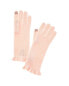 Фото #1 товара Hannah Rose Evie Ruffle Edge Ribbed Cashmere Gloves Women's Pink