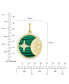 ფოტო #3 პროდუქტის Malachite & Cubic Zirconia Star & Sun Disc 18" Pendant Necklace