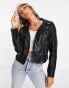 Vero Moda faux leather biker jacket Черный, XL - EU 42 - фото #1