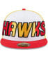 ფოტო #3 პროდუქტის Men's White, Red Atlanta Hawks Back Half 9FIFTY Fitted Hat