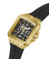 Guess Herren Armbanduhr Multifunktionsuhr Skeleton Leo schwarz, gold GW0637G2