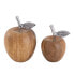 Tischdeko Äpfel 2er Set Holz Metall