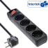 Фото #2 товара Сетевой фильтр Inline Socket strip - 4-way earth contact CEE 7/3 - with switch - black - 1.5m