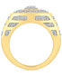 ფოტო #5 პროდუქტის Men's Diamond Multi-Cluster Statement Ring (2 ct. t.w.) in 10k Gold