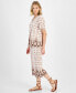 Women's Border-Print Cropped Wide-Leg Pants, Created for Macy's