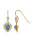 ფოტო #2 პროდუქტის Crystal Heart Drop Earrings