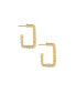 ფოტო #1 პროდუქტის 18k Gold-Plated Pavé-Studded Rectangle Hoop Earrings