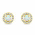 Фото #3 товара Charming Gold Plated Opal Jewelry Set SET225Y (Earrings, Necklace)