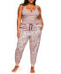 ფოტო #1 პროდუქტის Plus Size Kaiden Cami & Joggers Set