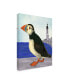 Фото #2 товара Fab Funky Puffin on the Quay Canvas Art - 37" x 49"